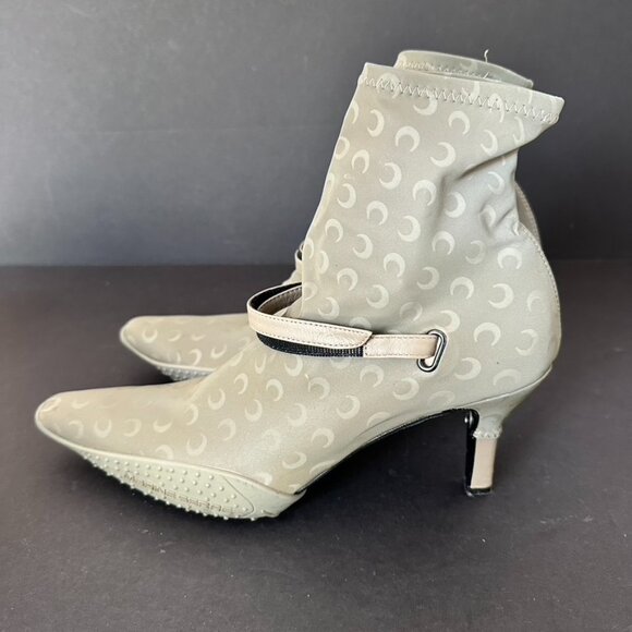 Marine Serre Neutrals Neutral 50 Crescent Moon Reflective Sock Boots Size 41 - Picture 5 of 14
